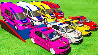 Police Cars Transporting Dacia Police Cars Volkswagen Police Minibus With Man Trucks Fs 22