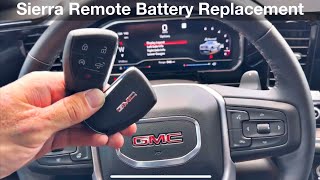 2022 - 2024 GMC Sierra How to replace a remote battery / key fob batteries / Silverado Tahoe Yukon Resimi