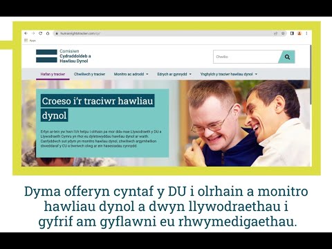 Sut i ddefnyddio&rsquo;r traciwr hawliau dynol