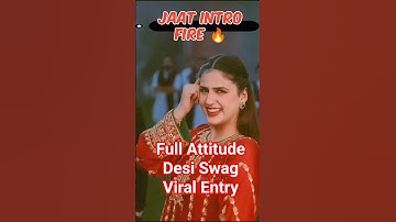 Jaat Intro Fire 🔥 | Powerful Entry Song | Desi Swag #pranjaldahiya #youtubeshorts #Shorts