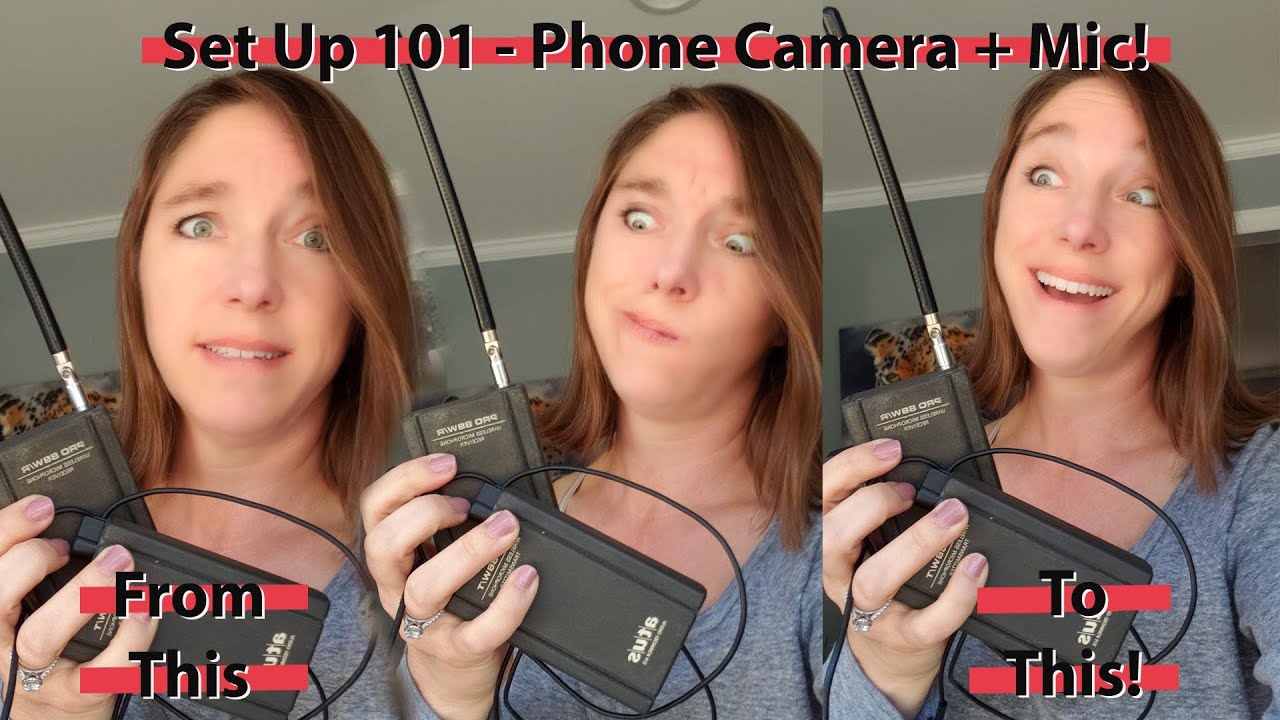 How To Use Wireless Microphone With Smartphone Camera Android Iphone Audio Technica Pro 88w Set Up Youtube