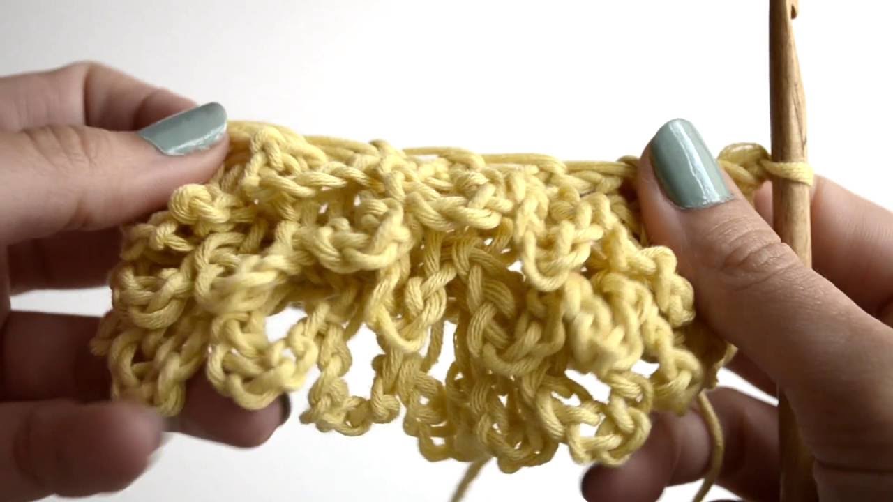 How to crochet Chain Loop Stitch WE ARE KNITTERS YouTube