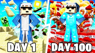 I Survived 100 Days with REALISTIC PHYSICS Minecraft!