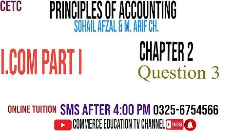 Accounting Equation/Principles of Accounting/I.Com - Lecture 3