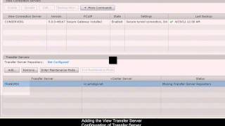 VMware View 5 - Installation and Configuration of View Transfer Server