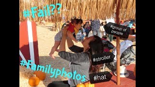 Baby's first pumpkin patch experience! DIY family fall photo shoot Family Vlog