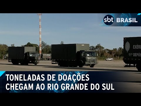 Video fab-e-exercito-brasileiro-transportam-425-toneladas-de-doacoes-para-o-rs-sbt-brasil-11-05-24