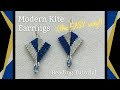 Modern Kite Earrings Tutorial (the EASY method) | Peyote stitch beaded earrings