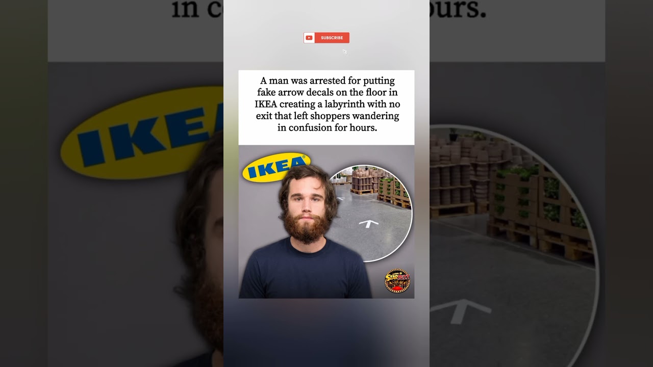 Watch 🔥🤯 Crime or masterpiece? He turned IKEA into a maze with no way out. 💀🛋️ #shorts #ikea #viral #jail on YouTube Watch 🔥🤯 Crime or masterpiece? He turned IKEA into a maze with no way out. 💀🛋️ #shorts #ikea #viral #jail on YouTube