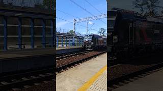 Przelot Vectrona Cargounit z EIC LECH przez stację Kościan #kolej #train #trainspotting #railway