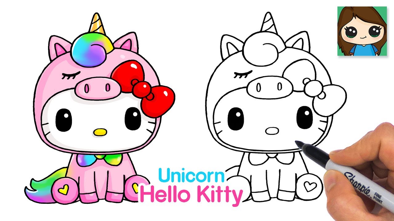 How to Draw Unicorn Hello Kitty | Sanrio - YouTube