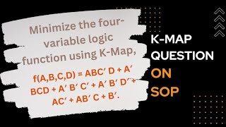 Minimize the 4-variable logic function using K-Map,f(A,B,C,D)= ABC′D+A′BCD+A′B′C′+A′B′D+AC+AB′C+B′. screenshot 4