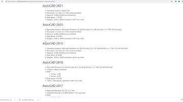 System Requirement of 2018,2019,2020 CAD version for UNC acad