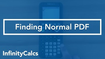 Where to find Normal PDF (TI-84 CE Graphing Calculator)