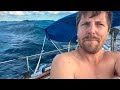 Broken spars 😳 4 days alone offshore 🌊 NYC to Carolina.