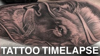 TATTOO TIME LAPSE | LION PORTRAIT | CHRISSY LEE