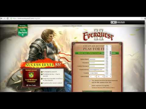 How to Register to Play Everquest II FREE [Let's Play EQ2 Series]