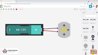 Tinkercad Circuits DC motor