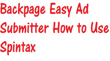 Easy Ad Submitter How to Use Spintax