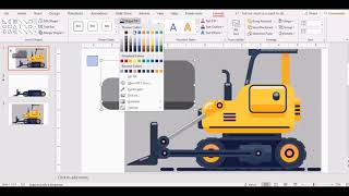#How_to draw a #Bulldozer using #PowerPoint screenshot 4