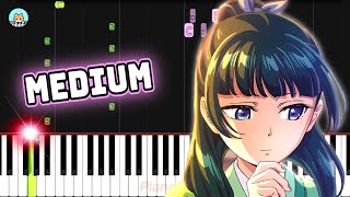 Kusuriya no Hitorigoto OP - "Hana ni Natte" - MEDIUM Piano Tutorial & Sheet Music