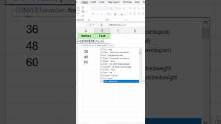Quick Inch to Foot Conversion Hack in Excel #excelforbeginners #excelshortcuts #office