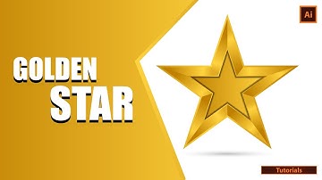 How to design a golden STAR Icon with adobe illustrator l Graphics Design Tutorial