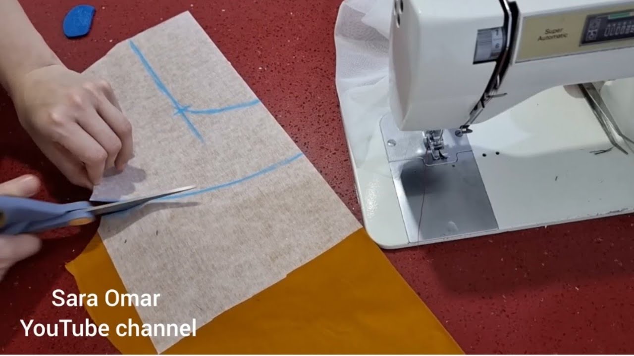 beautiful net neck design with fabric flower/ size L