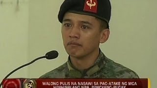 24 Oras: Walong pulis na nasawi sa pag-atake ng mga hinihinalang NPA, binigyang-pugay