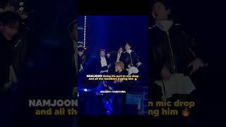 Namjoon performed his part in mic drop without caring about injury 😌✨