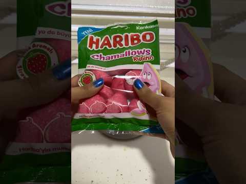 Yeni Haribo chamallows bakın kaç gr çıktı😳😳😳😳😳😳😳 #shortsvideo #shortsvideo