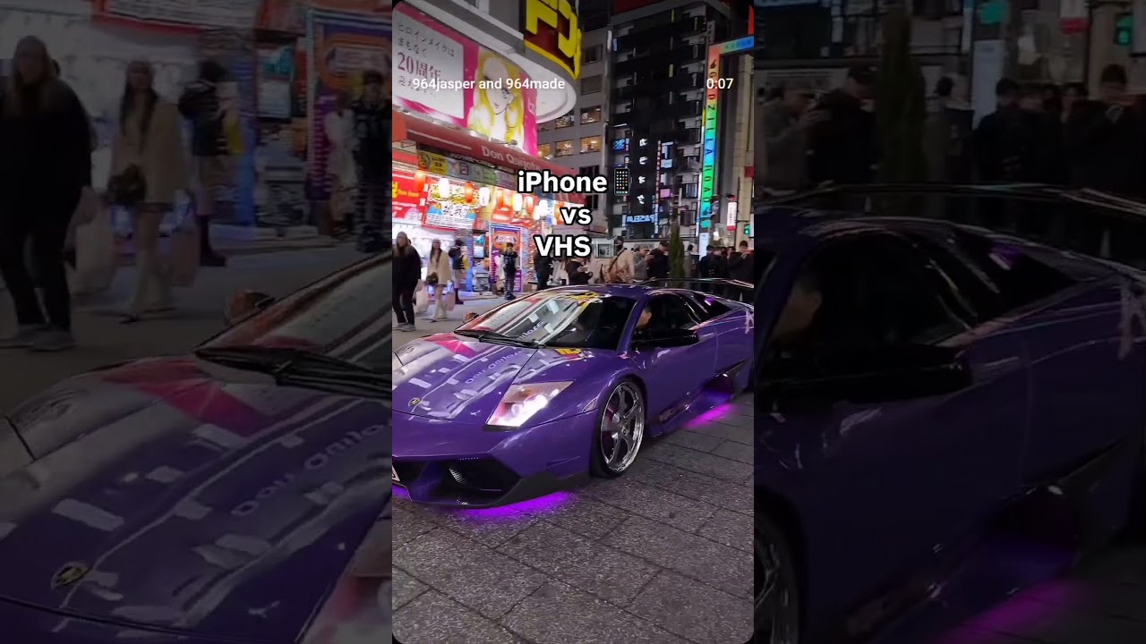 car in japan - HD vs vhs