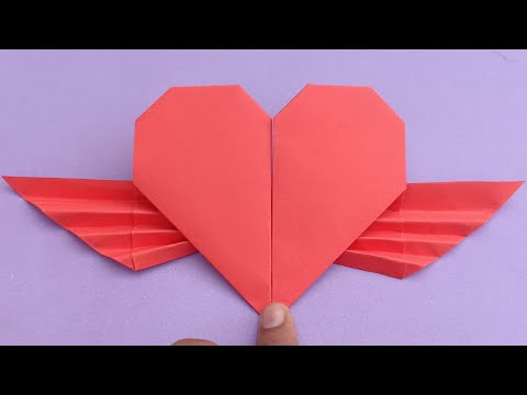 How to make Wings Paper Heart  | how to make paper heart with wings | Origami Heart|| paper heart