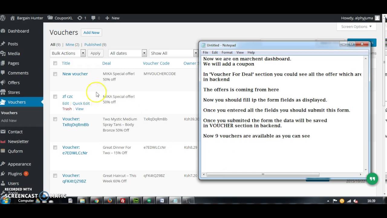 CouponXL marchent dashboard video