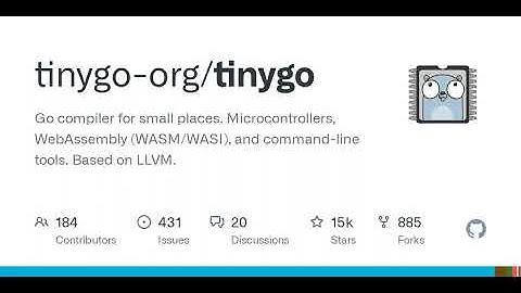 GitHub - tinygo-org/tinygo: Go compiler for small places. Microcontrollers, WebAssembly (WASM/WAS...