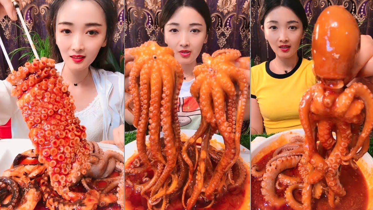 ThÁnh Ăn Cay ThÁnh Ăn Chinese Girl Eat Biggest Geoducks Exotic Seafood Mukbang Seafood