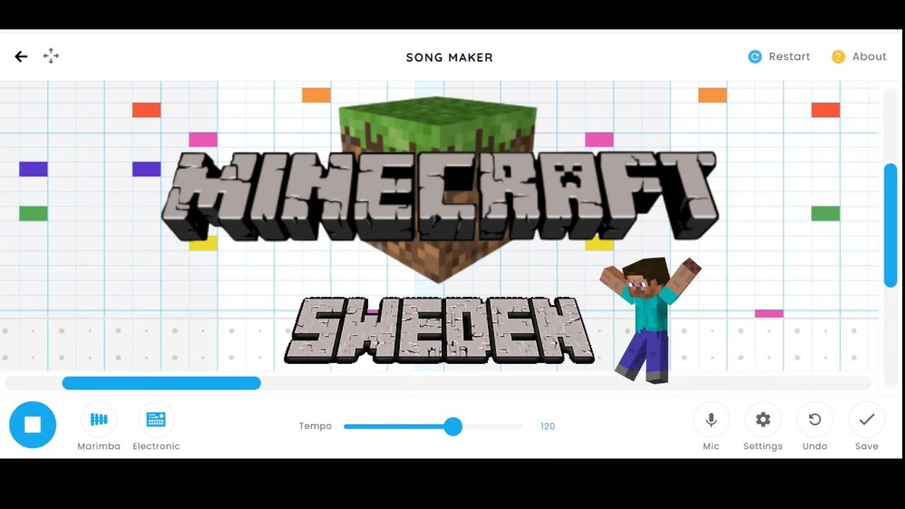 Minecraft - Sweden with Chrome Music Lab Song Maker - YouTube