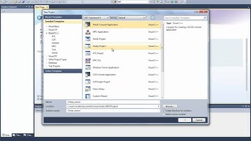 Make A Blank C++ Console Project in Visual Studio 2010