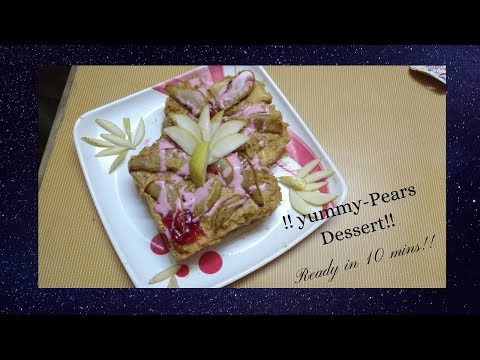 yummy-pears-instant-dessert-|-pears-bread-pudding-|recipes-with-pears-!!!