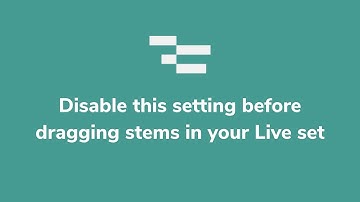 Disable this setting before dragging stems into your Live set