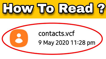 How To Read Contacts.vcf File