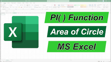 🖥️​ PI Function in MS Excel | How to calculate Area of Circle in Excel | Aatir Academy