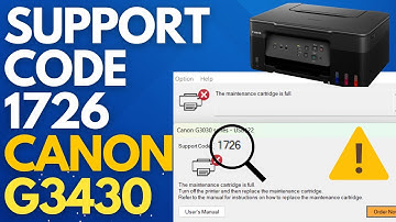 Canon G3430 Support Code 1726 Fix | Replace MC-G04 Maintenance Cartridge Chip