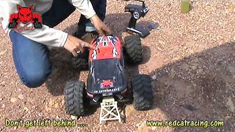 RedCat Racing EarthQuake 8E Electric RC 4WD Monster Truck Wheelie Bar Test