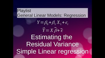 Simple Linear Regression: Estimating the Residual Variance