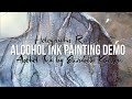 HOLO MOUNTAINS PAINTING | Custom Sparkle Alcohol Ink | Fluid Art | Elizabeth Karlson