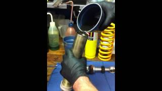 Ohlins shocks dirty oil.