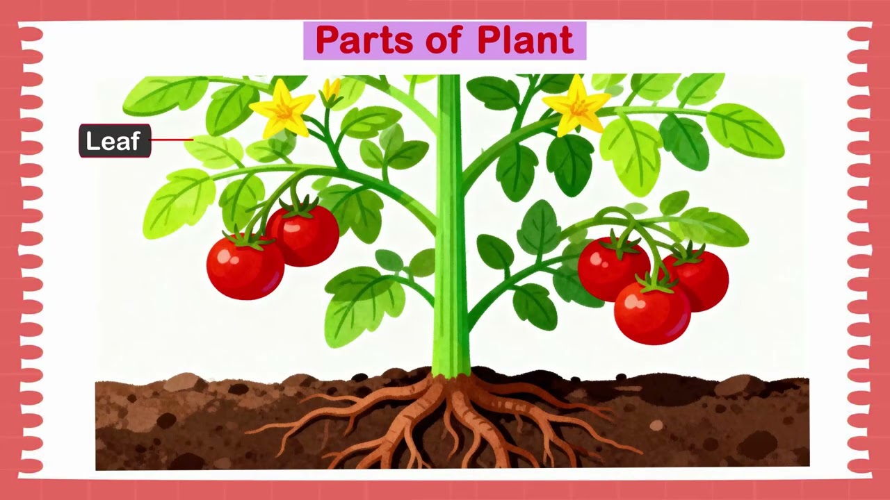 Parts of a Plant 🌿 | GK Awareness with Pictures for Kids | Learn Plant Parts
