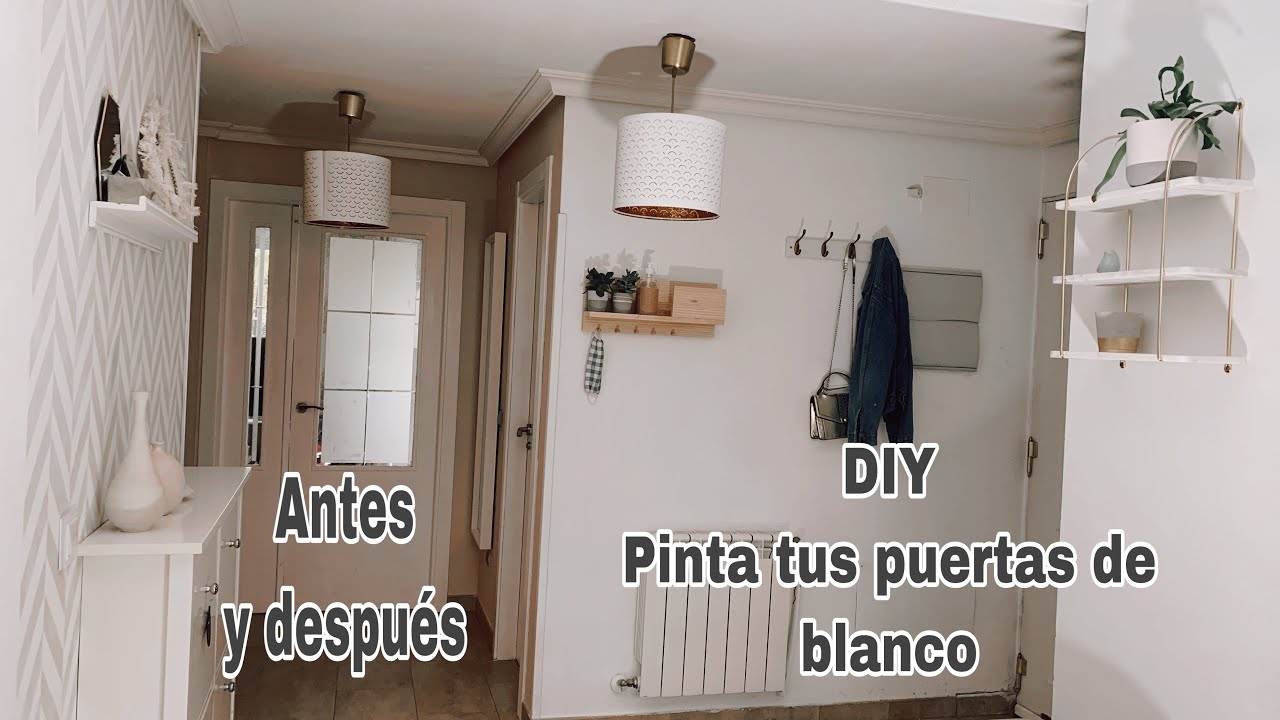 Como pintar puertas de blanco facil y perfectas Antes y después de mi