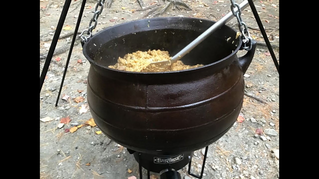 Old Cast Iron Cooking Pots, 5 Gallon.